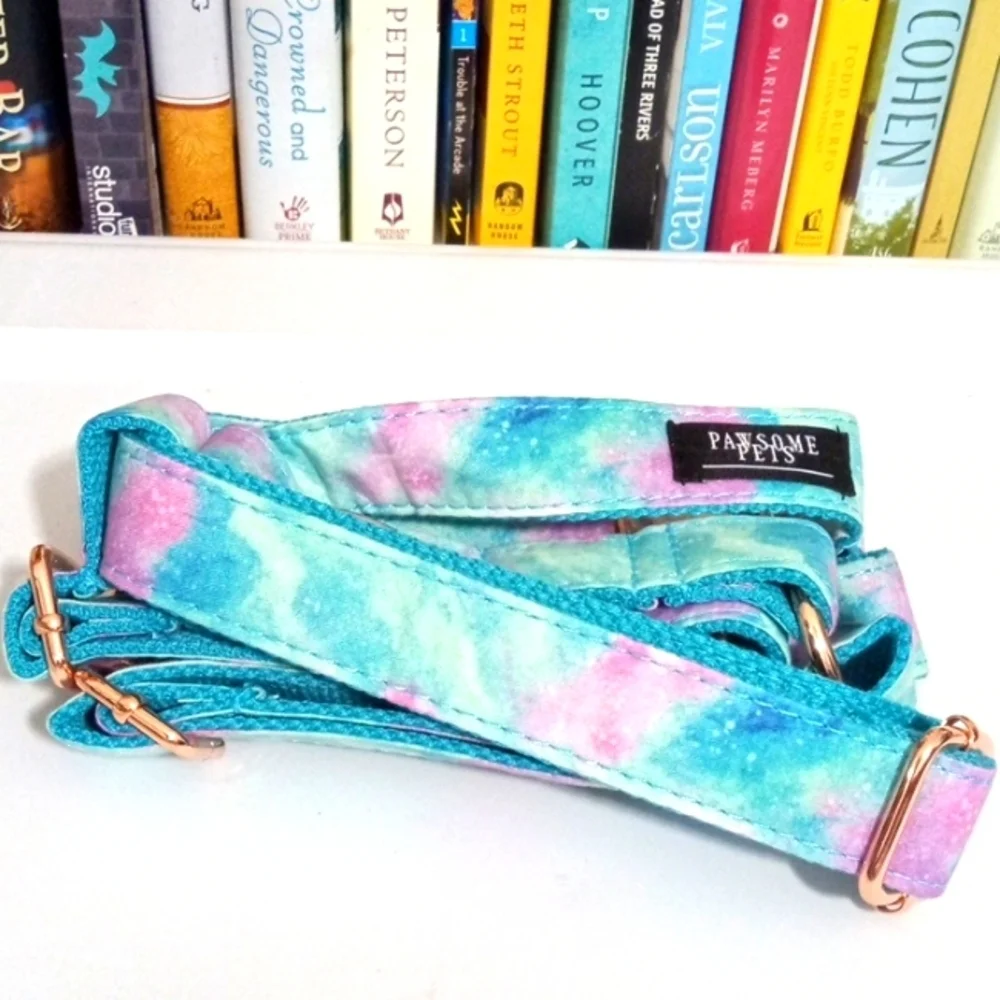 PAWSOME PETS PINK BLUE TIE DYE DOG HARNESS SIZE LARGE NWT